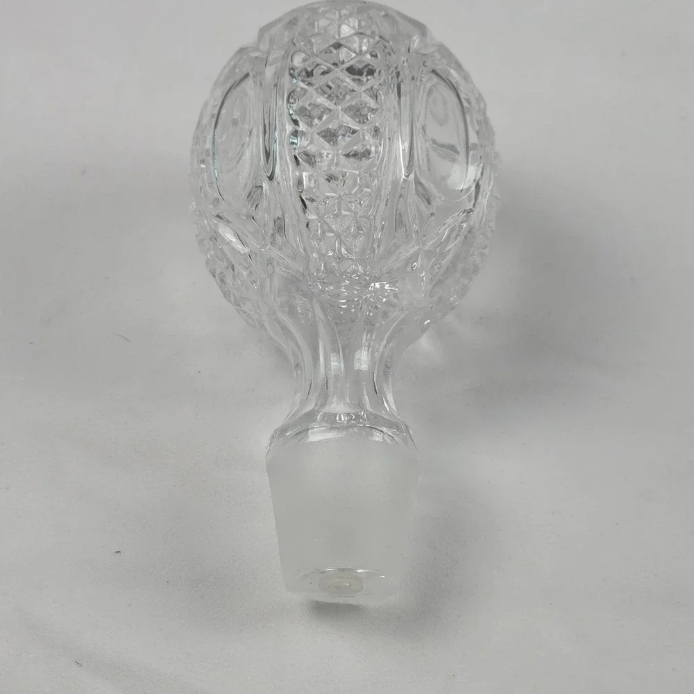 Vintage 9 Inch Etched Glass Decanter